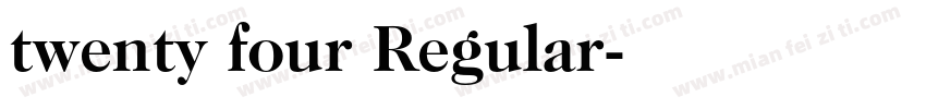 twenty four Regular字体转换